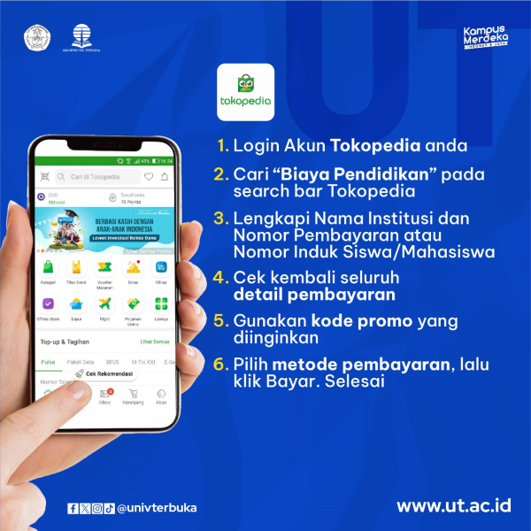 cara pembayaran admisi/spp dengan tokopedia