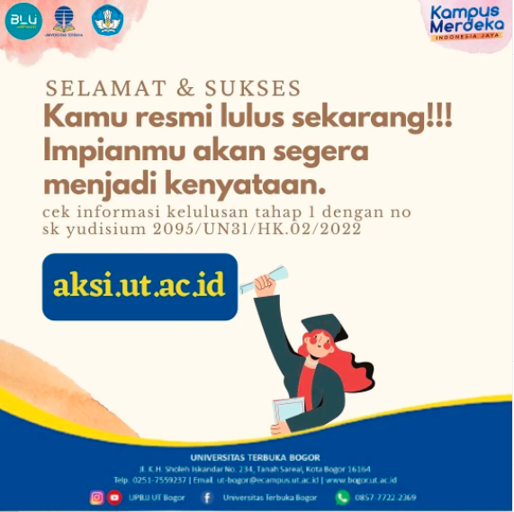 Daftar SK Yudisium Tahap 1 2022.1 UT Bogor
