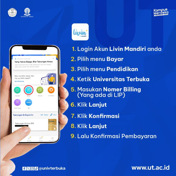 cara pembayaran admisi/spp dengan Mandiri