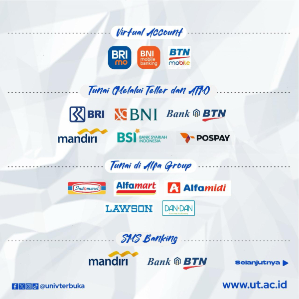 cara pembayaran admisi/spp dengan semua bank dan aplikasi pembayaran